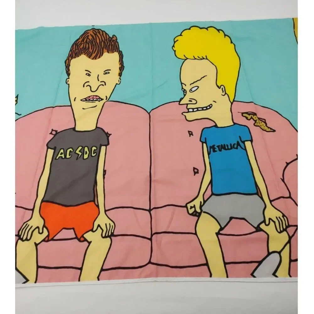 MTV Beavis and Butt-Head Poster Wall Art TV Show Cartoon Fabric Tapestry Idiocy